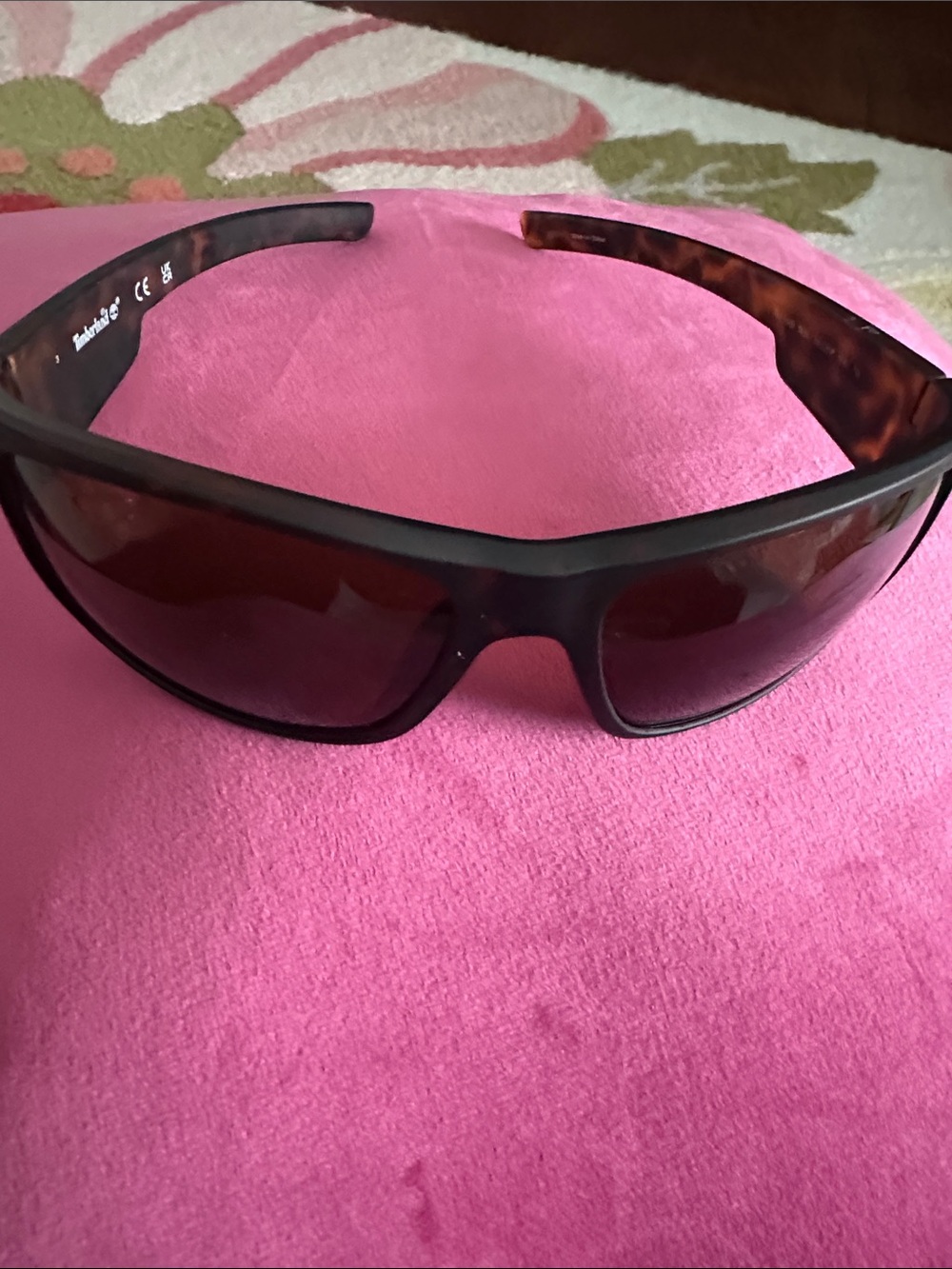 Timberland Black Frame Sunglasses with Brown Lenses